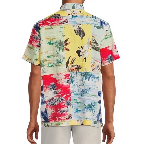 Cremieux Tropical Print Short-Sleeve Woven Camp Shirt - Picture 3 of 10